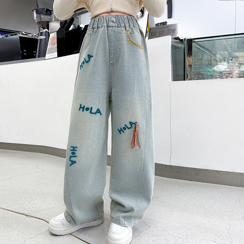 Street Fashion Korean Girl - Nuovi jeans coreani autunnali per bambini