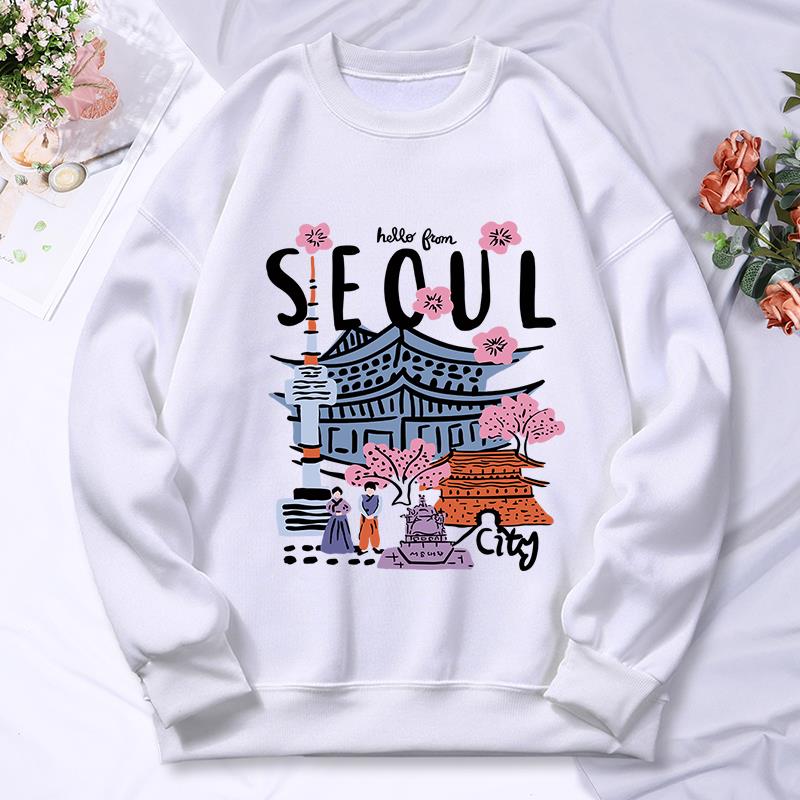 Street Fashion Seoul - Seoul Bellissimo scenario Stampa Donna Con