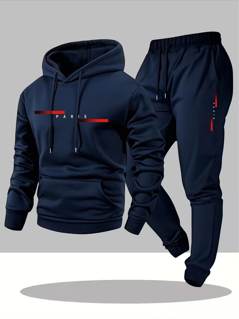 Street Fashion Hoodie - Set Trendy da Uomo con Stampa
