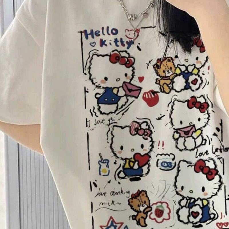 Street Fashion Y2K - T-shirt estiva a maniche corte da