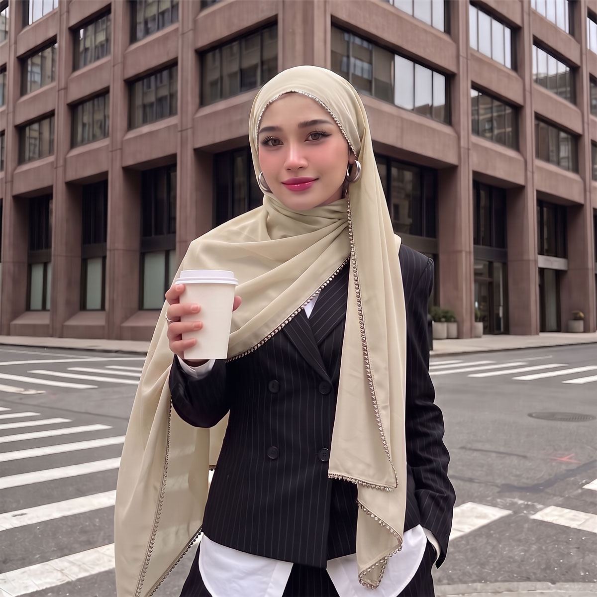 Hijab di Lusso in Chiffon per  - Street Fashion Hijab recensione e prezzo