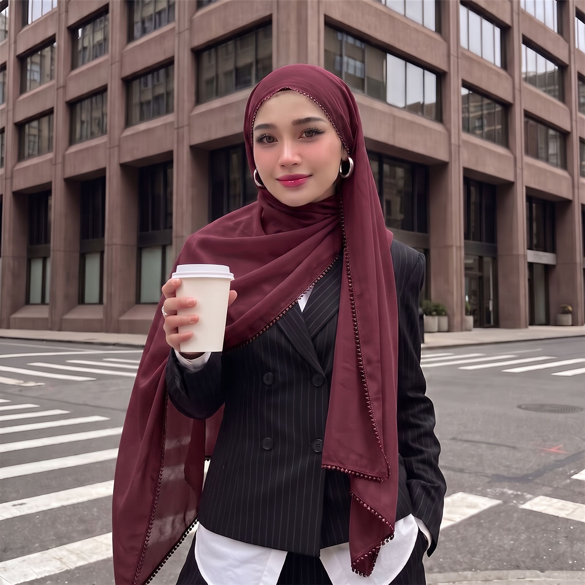 Hijab di Lusso in Chiffon per  - Street Fashion Hijab recensione e prezzo