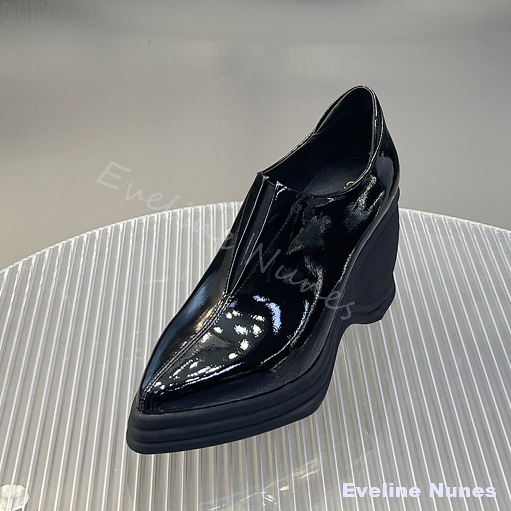 Scarpe con zeppa a punta a V i - Street Fashion Y2K recensione e prezzo