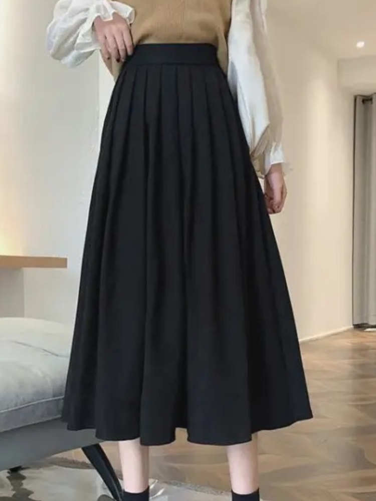Gonna A pieghe Vintage da donn - Street Fashion Korean Girl recensione e prezzo