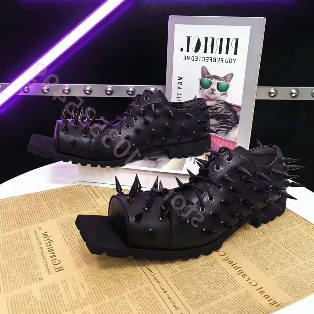 Stivali da donna neri in pelle - Street Fashion Y2K recensione e prezzo