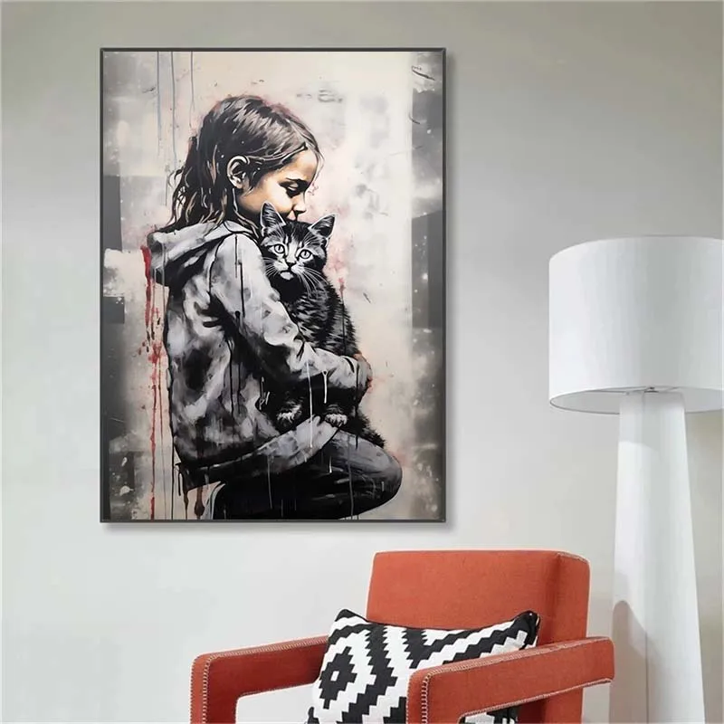 Banksy Graffiti Ragazzo Ragazz - Street Fashion Poster recensione e prezzo